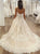 A-Line Spaghetti Straps Sweep Train Wedding Dress with Lace Bowknot OHD001 | Cathyprom