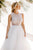 A-Line Crew Floor-Length White Wedding Dress with Appliques OHD078 | Cathyprom