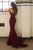 Stylish Sweetheart Mermaid Sweep Train Burgundy Lace Prom Dress LPD63 | Cathyprom