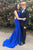 Decent Bateau Open Back Sweep Train Royal Blue Mermaid Prom Dress with Beading LPD56 | Cathyprom