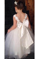 Ivory Sweetheart Lace Cute Tulle Bowknot Flower Girl Dresses  OHR009 | Cathyprom
