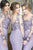 Mermaid Round Neck Long Sleeves Bridesmaid Dress with Appliques OHS034 | Cathyprom