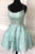 Sweet Square Above Knee Sleeveless Homecoming Dress with Appliques OHM056 | Cathyprom