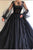 A Line Scoop Neck Long Sleeves Applique Long Tulle Prom Dresses Evening Gowns OHC280 | Cathyprom