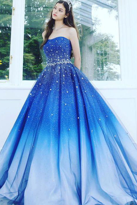 Beautiful Ball Gown Sweetheart Sweep Train Sleeveless Sequins Beading – cathyprom