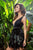 Stylish Deep V Neck Black Short Homecoming Dresses with Feather OHM079 | Cathyprom
