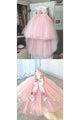 Sleeveless Pink Tulle Floral Satin Bowknot Ball Gown Flower Girl Dresses OHR034 | Cathyprom