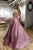 Sparkle A-line Scoop Spaghetti Straps Sleeveless Long Prom Dress with Pockets OHC447 | Cathyprom