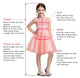 A-Line Tulle Beads Appliques Scoop Button Cap Sleeve Flower Girl Dresses OHR022