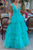 A-line Long Summer Fashion Beautiful Deep V Neck Tulle Prom Party Dresses GS004