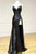 V Neck Black Mermaid Lace  Black Mermaid Lace Formal Evening Dresses ZXS2535