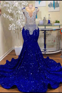 Sexy Blue Shining Long Prom Glamorous Evening Dress ZS0418