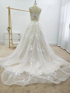 Beautiful A-Line Sweetheart Floor-Length Wedding Dress OHD076