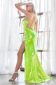 Deep V-neck Spaghetti Strap Long High Quality Beautiful Prom Party Dresses GS003