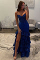 Glitter & Sparkly Mermaid Strapless Sequins Lace Appliques  Evening Party Dress ZXS2536