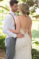 Mermaid Spaghetti Straps Backless Sleeveless Sweep Train Lace Wedding Dress OHD120 | Cathyprom
