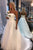 A-Line Strapless Sweep Train White Wedding Dress with Appliques OHD053 | Cathyprom