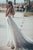 A-Line Sweetheart Sweep Train Wedding Dress with Appliques OHD065 | Cathyprom 