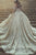 Ball Gown Jewel Chapel Train Long Sleeves White Lace Wedding Dress with Appliques OHD230