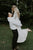 Mermaid V-Neck Bell Long Sleeves Backless Sweep Train Lace Wedding Dress OHD236
