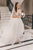 A-Line V-Neck Long Sleeves Sweep Train Wedding Dress Bridal Gown with Appliques OHD246