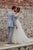 A-Line V-Neck Long Sleeves Sweep Train Appliqued Backless Bohemian Wedding Dress OHD245