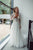 A-Line V-Neck Long Sleeves Sweep Train Appliqued Backless Bohemian Wedding Dress OHD245