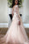 A-Line Bateau Long Sleeves Pearl Pink Appliqued Wedding Dress Bridal Gown with Pockets OHD247