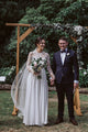 Romantic A-Line Jewel Open Back Long Sleeves Floor-Length Appliqued Beach Wedding Dress OHD268