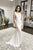 Mermaid V-Neck Backless Sweep Train Wedding Dress with Appliques OHD259