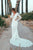 Mermaid V-Neck Long Sleeves Open Back White Lace Wedding Dress OHD252