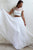 Two Piece Round Neck Cap Sleeves Beach Wedding Dress with Lace OHD257