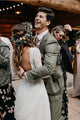 A-Line Bateau Long Sleeves Backless Chiffon Wedding Dress with Lace OHD256
