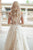 A-Line Off-the-Shoulder Long Sleeves Appliqued Wedding Dress with Beading OHD253