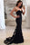 Classic Sweetheart Sweep Train Black Mermaid Lace Prom Dress LPD60 | Cathyprom