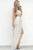 Two Piece Sheath Strapless Sequin Split White Long Prom Dress P53