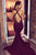 Mermaid Deep V-Neck Criss-Cross Straps Court Train Burgundy Satin Prom Dress P12