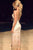 Mermaid Spaghetti Straps Ivory Stretch Satin Prom Dress with Appliques P6