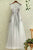 A-Line Crew Floor-Length Grey Sleeveless Tulle Prom Dress with Appliques Q92