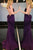 Memraid Crew Sweep Train Grape Satin Backless Sleeveless Prom Dress with Ruffles C13