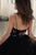A-Line Spaghetti Straps Sweep Train Black Tulle Sleeveless Prom Dress with Beading C12