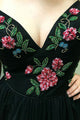 A-Line Spaghetti Straps Sweep Train Black Tulle Sleeveless Prom Dress with Beading C12