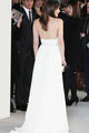 A-Line Spaghetti Straps White Chiffon Sleeveless Backless Prom Dress with Beading L15