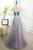 A-Line Sweetheart Floor-Length Blue Tulle Prom Dress with Beading OHC075 | Cathyprom