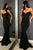 Mermaid Spaghetti Straps Floor-Length Black Sequined Prom Evening Dress OHC006 | Cathyprom