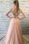 Chic Two Piece Round Neck Cap Sleeves Backless Prom Dress with Lace Beading OHC181 | Cathyprom