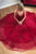 Elegant A-line V-neck Sleeveless Long Lace Red Prom Evening Dress with Appliques OHC578