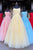 Fancy Spaghetti Straps Formal Prom Party Dress with Appliques Evening Dress OHC556