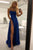 Simple A Line Spaghetti Straps Sweep Train Backless Sleeveless Long Satin Prom Dress With Pockets OHC271 | Cathyprom