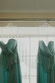 A-Line Sweetheart Floor Length Long Chiffon Light Blue Bridesmaid Dress OHS145